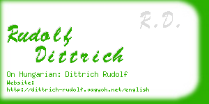 rudolf dittrich business card